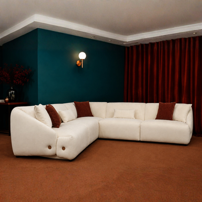 Klaussner Velessa Fabric Sectional Sofa with Straight arms-Comfort Design Furniture