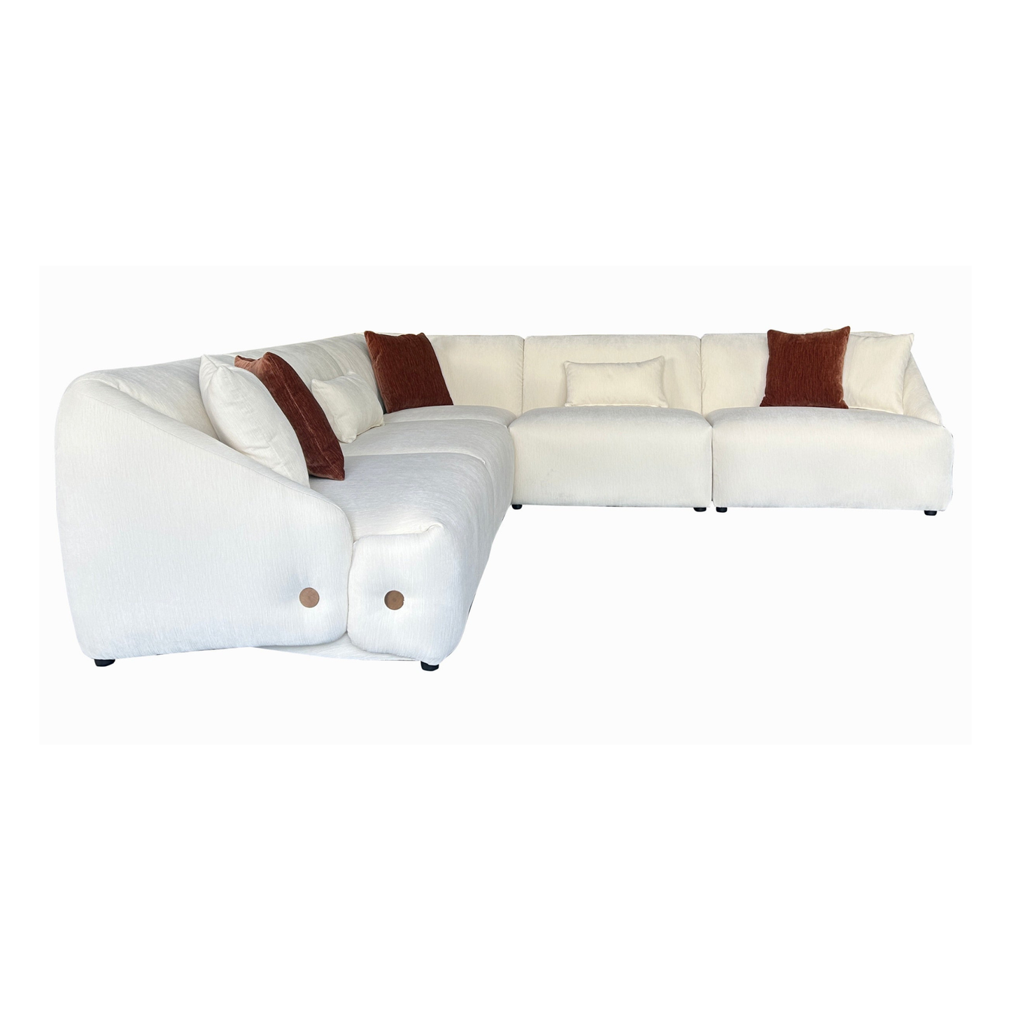 Klaussner Velessa Fabric Sectional Sofa with Straight arms-Comfort Design Furniture