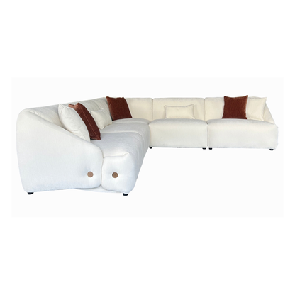Klaussner Velessa Fabric Sectional Sofa with Straight arms-Comfort Design Furniture