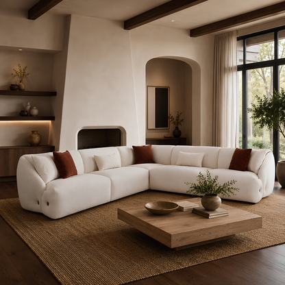 Klaussner Velessa Fabric Sectional Sofa with Straight arms-Comfort Design Furniture