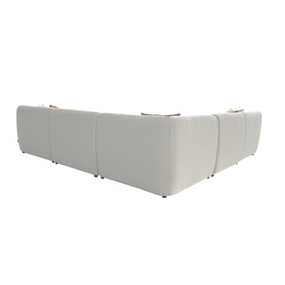 Klaussner Velessa Fabric Sectional Sofa with Straight arms-Comfort Design Furniture