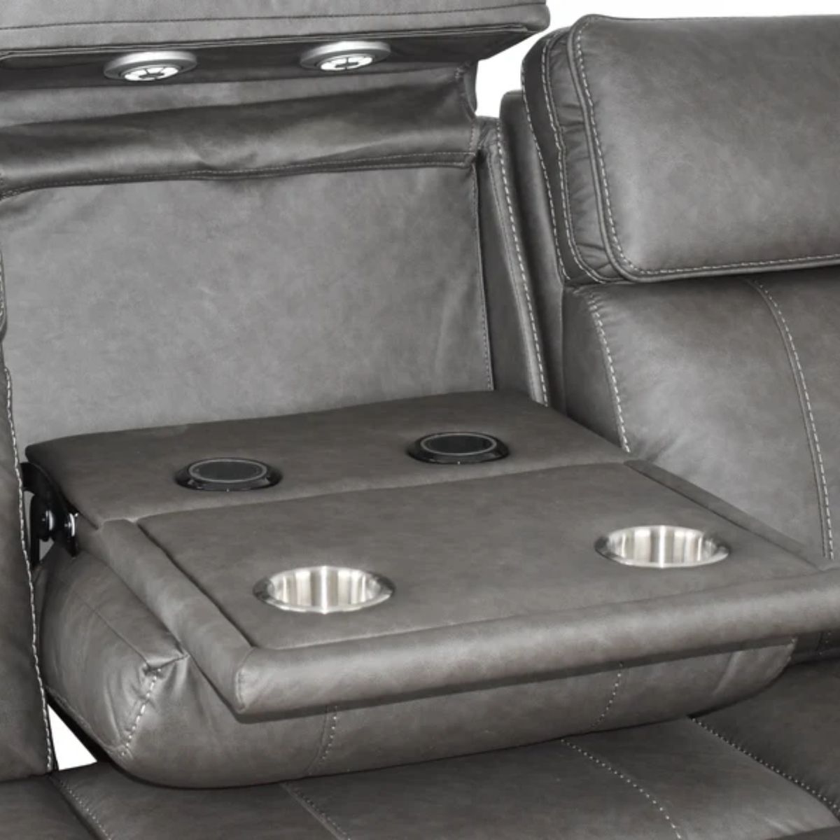 Klaussner Velisse Fabric Power Reclining Sofa with Adjustable Headrest