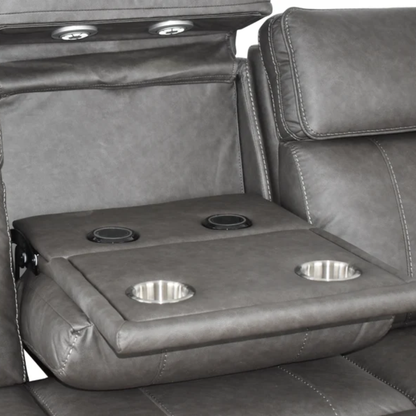 Klaussner Velisse Fabric Power Reclining Sofa with Adjustable Headrest