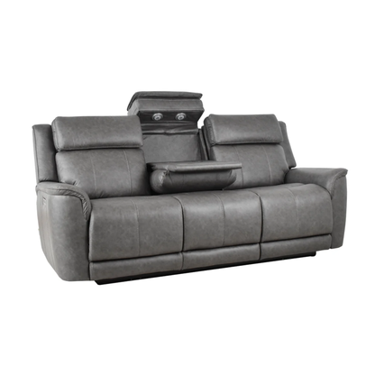 Klaussner Velisse Fabric Power Reclining Sofa with Adjustable Headrest