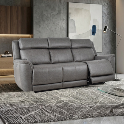 Klaussner Velisse Fabric Power Reclining Sofa with Adjustable Headrest