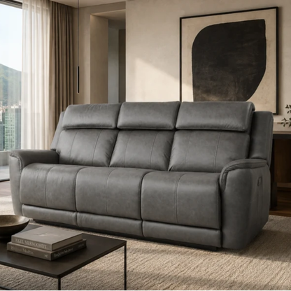 Klaussner Velisse Fabric Power Reclining Sofa with Adjustable Headrest