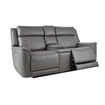 Klaussner Velisse Power Recliner Loveseat with Integrated Audio System