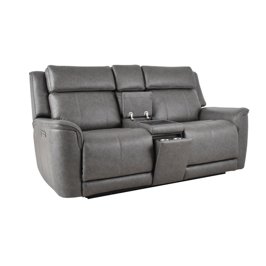 Klaussner Velisse Power Recliner Loveseat with Integrated Audio System