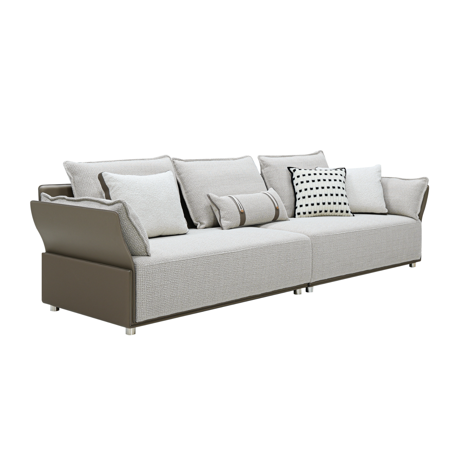 Klaussner Velluto Fabric Beige 4-Seater Sofa