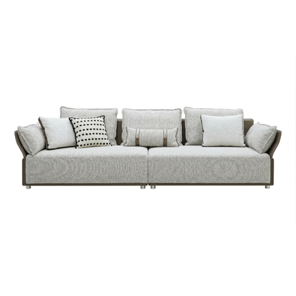 Klaussner Velluto Fabric Beige 4-Seater Sofa
