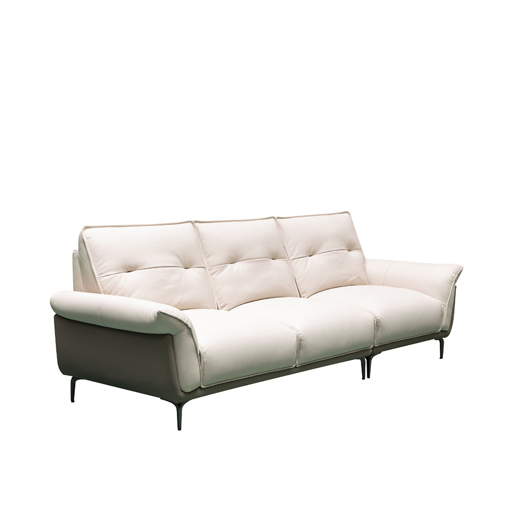 Klaussner Vento 3 Seater Leather Sofa With Recliner Chair