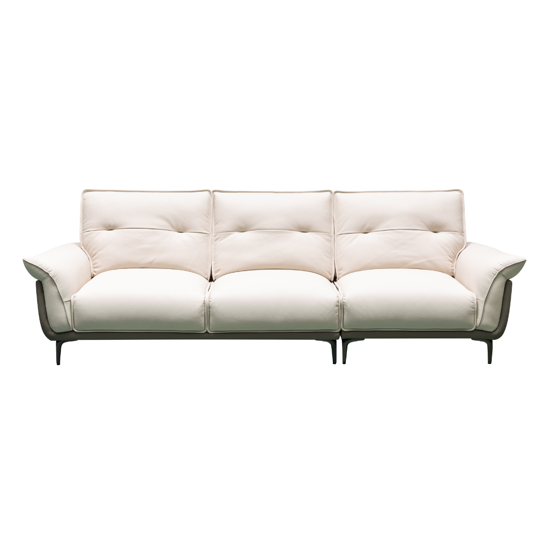 Klaussner Vento 3 Seater Leather Sofa With Recliner Chair