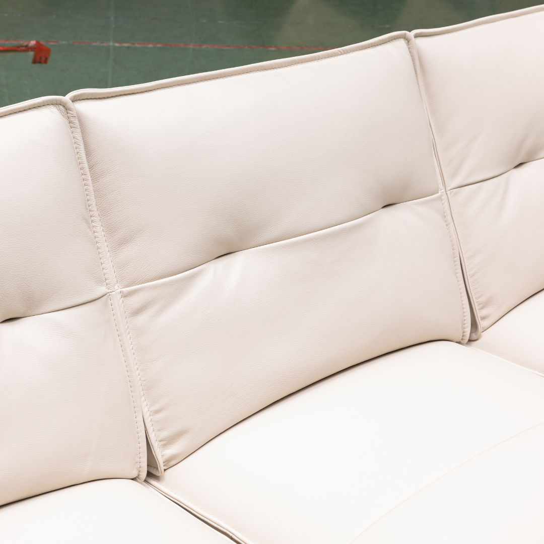 Klaussner Vento 3 Seater Leather Sofa With Recliner Chair