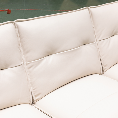 Klaussner Vento 3 Seater Leather Sofa With Recliner Chair