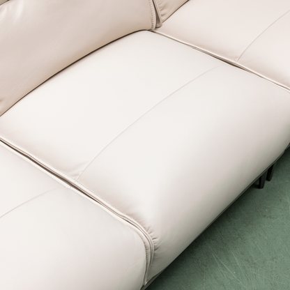 Klaussner Vento 3 Seater Leather Sofa With Recliner Chair