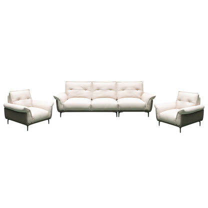 Klaussner Vento 3 Seater Leather Sofa With Recliner Chair