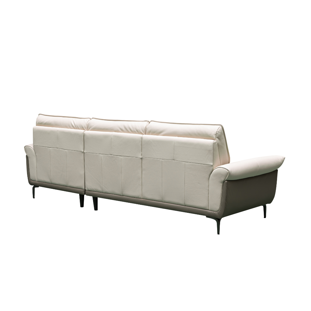 Klaussner Vento 3 Seater Leather Sofa With Recliner Chair