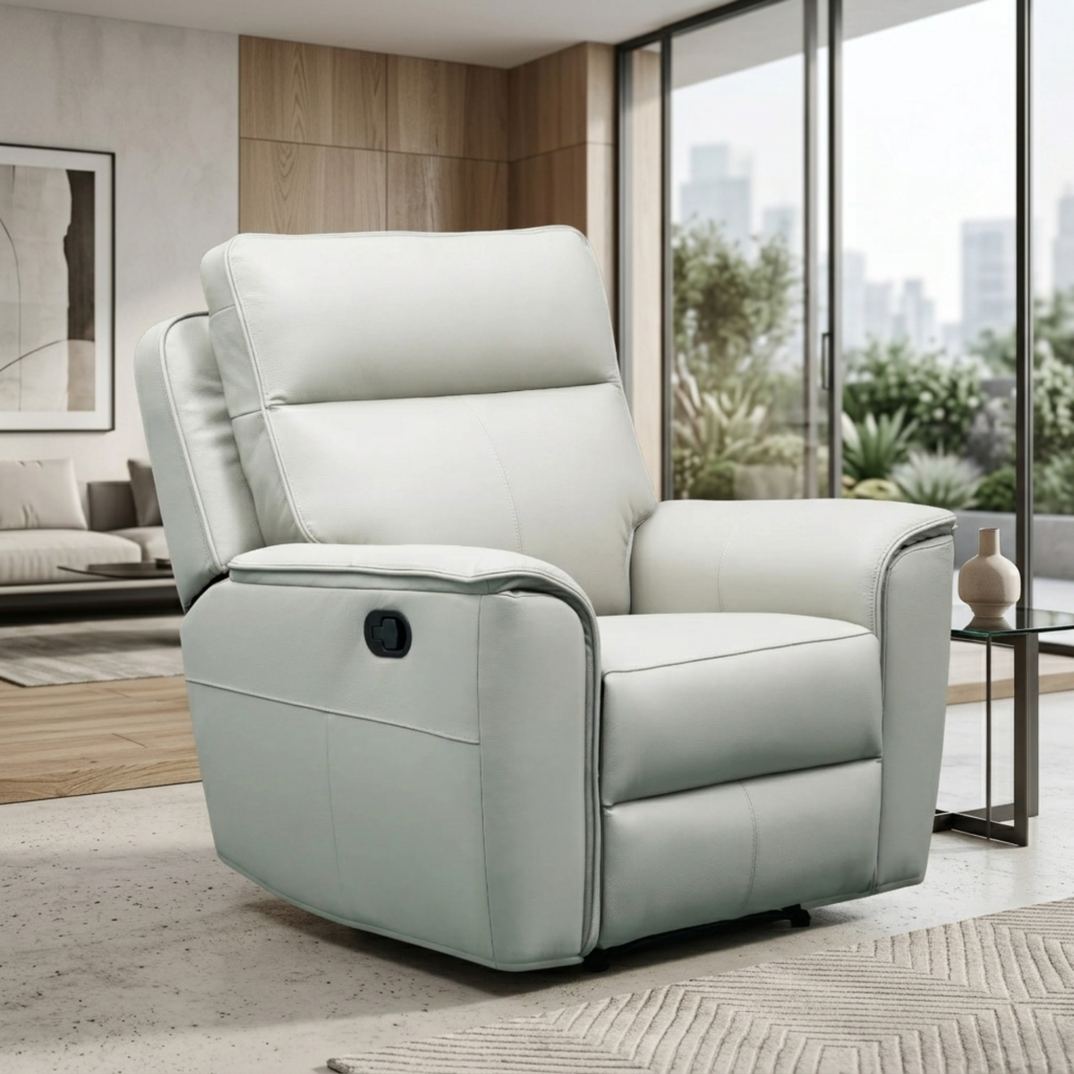 Klaussner Verenzo Top Grain Leather Manual Recliner Chair