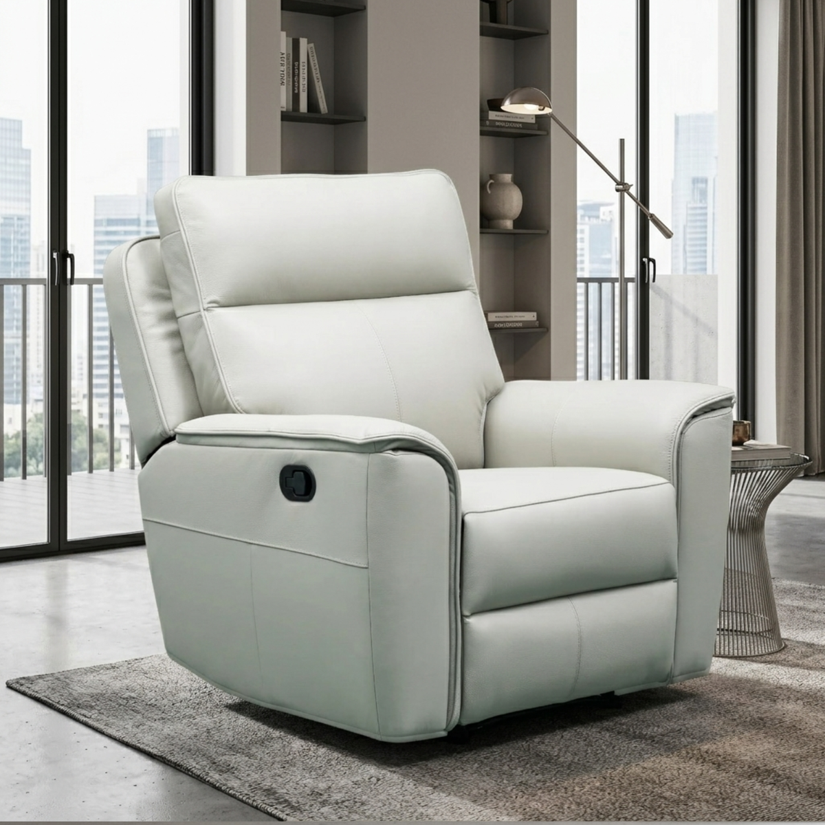 Klaussner Verenzo Top Grain Leather Manual Recliner Chair