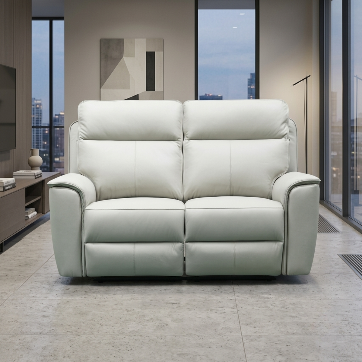 Klaussner Verenzo Top Grain Leather Manual Reclining Loveseat