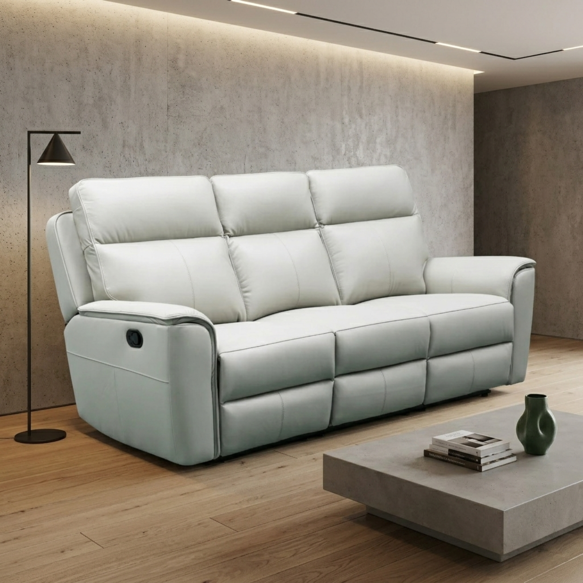 Klaussner Verenzo Top Grain Leather Manual Reclining Sofa-comfortdesignfurniture