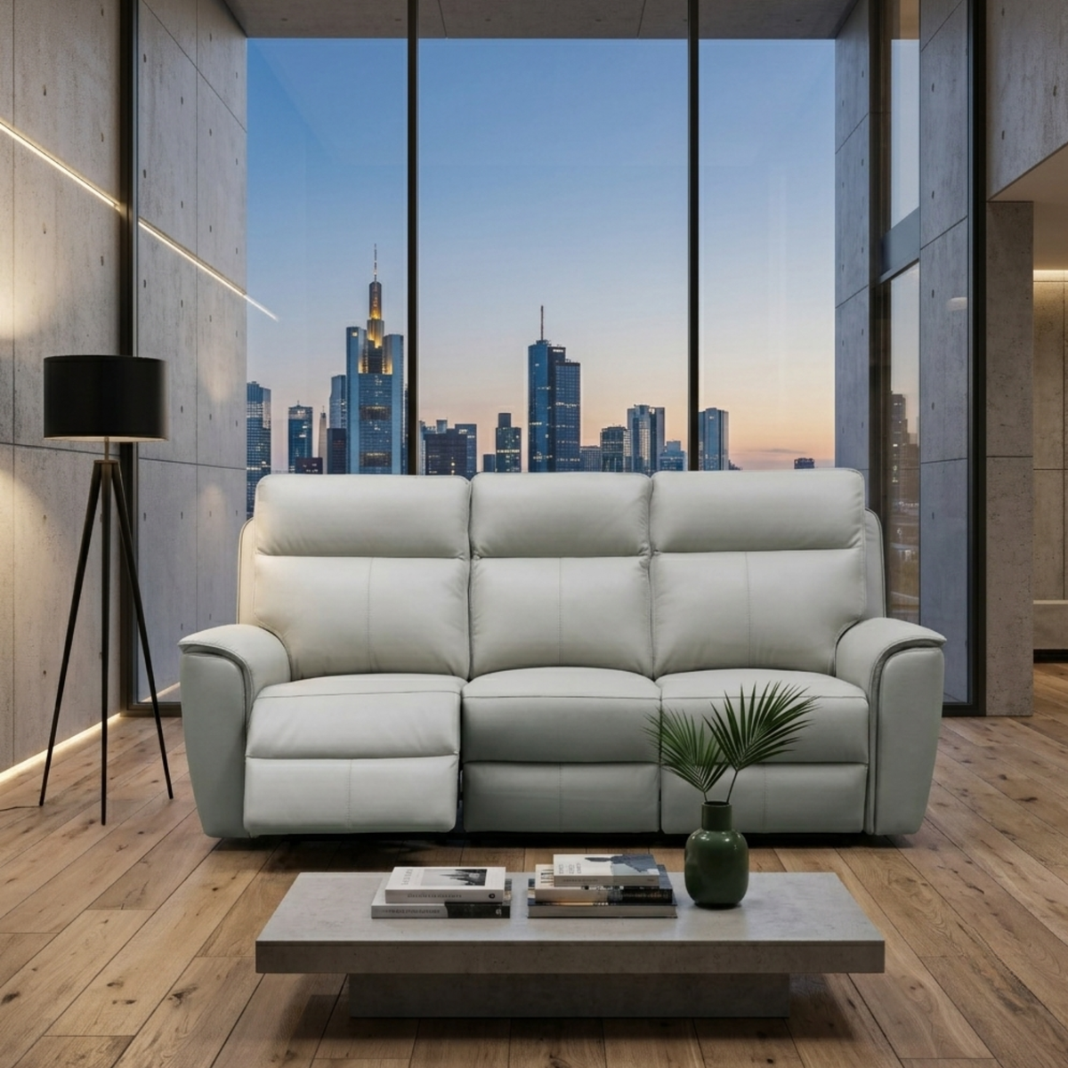 Klaussner Verenzo Top Grain Leather Manual Reclining Sofa-comfortdesignfurniture