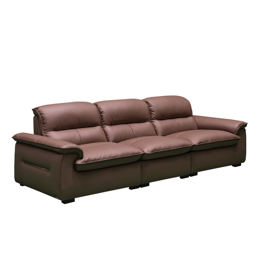 Klaussner Vionetta Leather Sofa In Dark Brown
