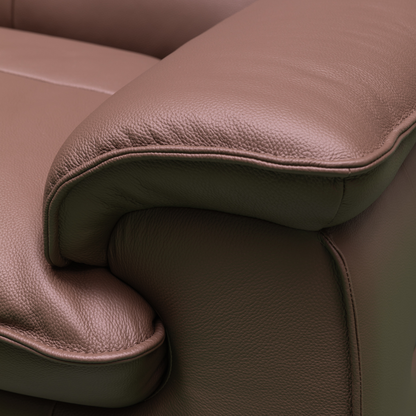 Klaussner Vionetta Leather Sofa In Dark Brown