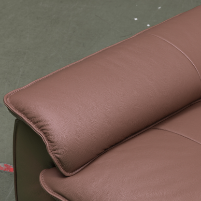 Klaussner Vionetta Leather Sofa In Dark Brown
