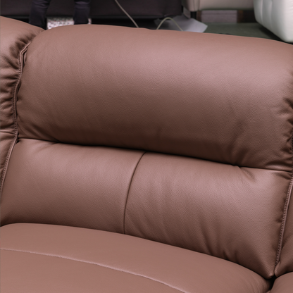 Klaussner Vionetta Leather Sofa In Dark Brown