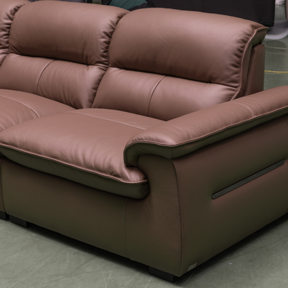Klaussner Vionetta Leather Sofa In Dark Brown
