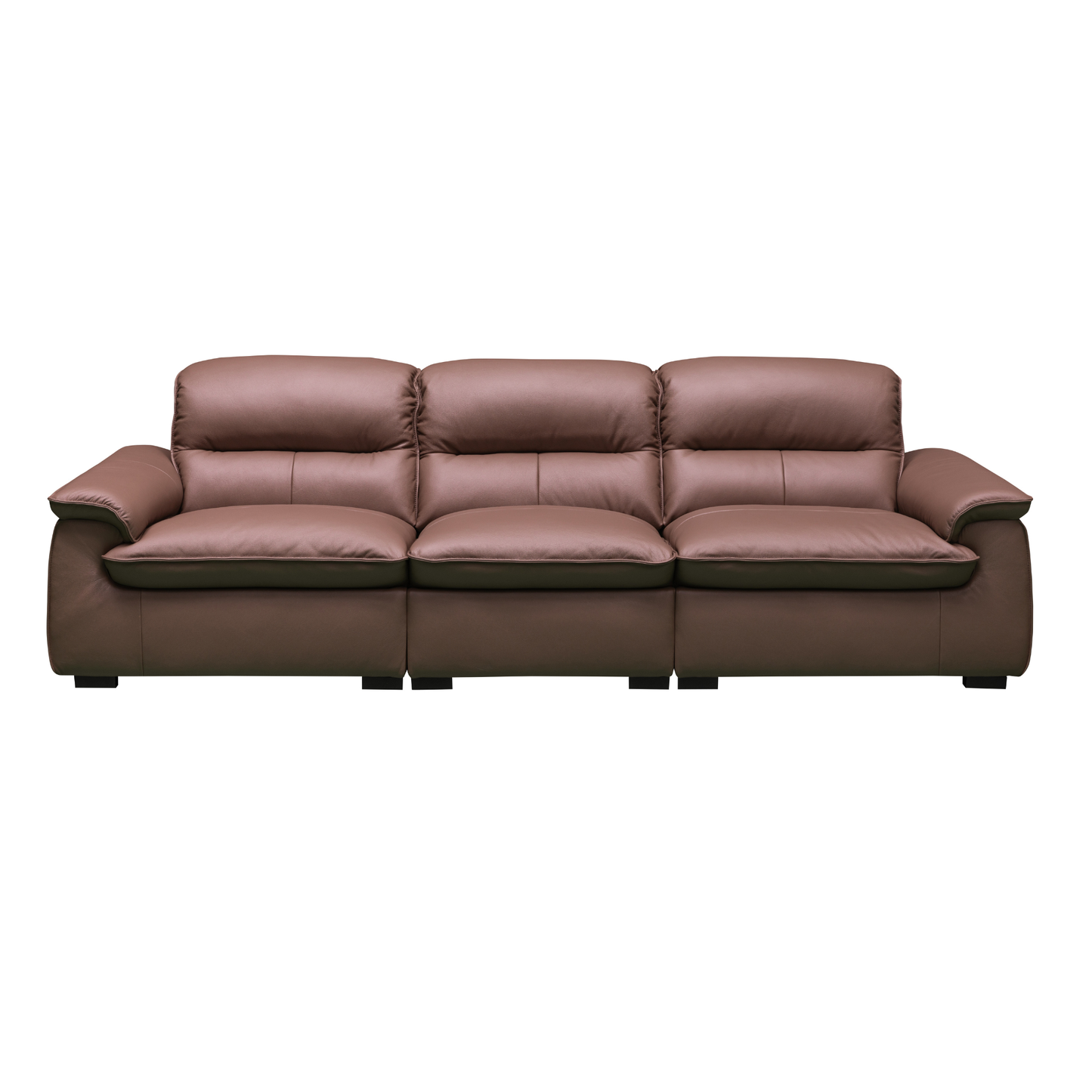 Klaussner Vionetta Leather Sofa In Dark Brown