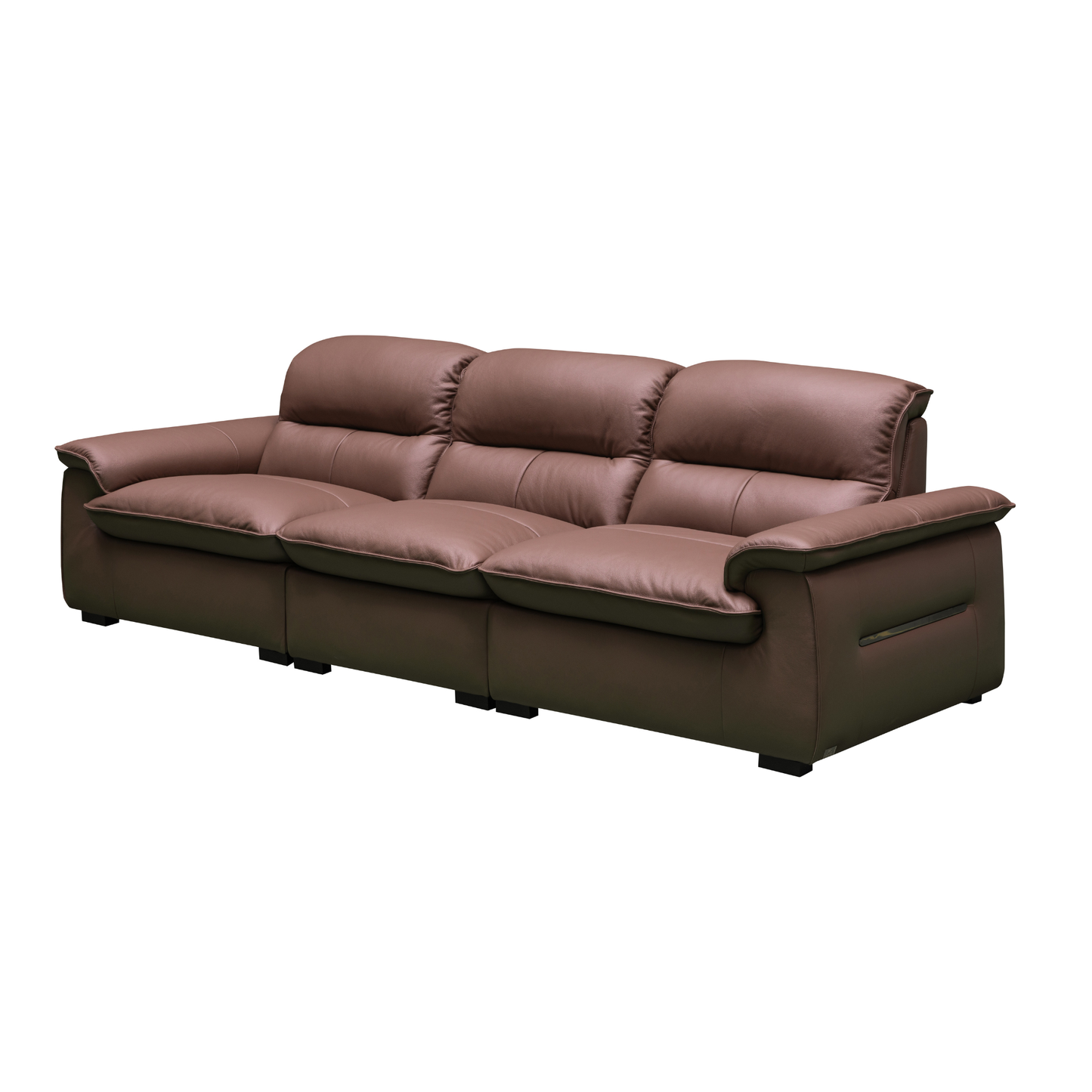 Klaussner Vionetta Leather Sofa In Dark Brown