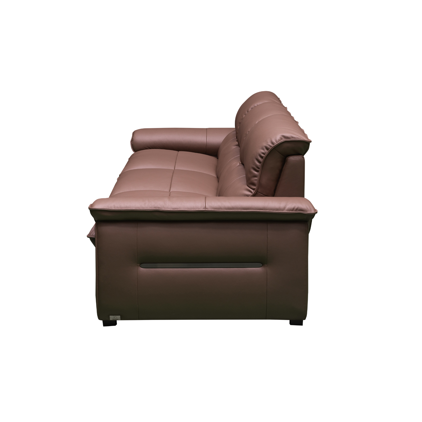 Klaussner Vionetta Leather Sofa In Dark Brown
