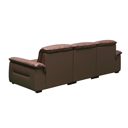 Klaussner Vionetta Leather Sofa In Dark Brown