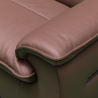 Klaussner Vionetta Leather Sofa In Dark Brown