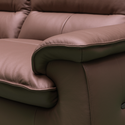 Klaussner Vionetta Leather Sofa In Dark Brown