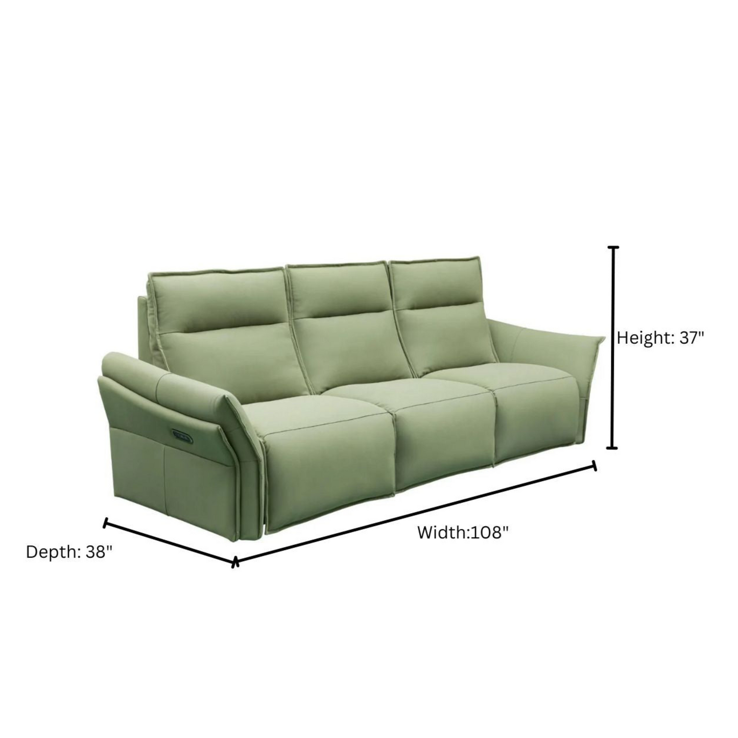 Klaussner Vittoria 3-Seater Leather Power Reclining Sofa-Comfort Furniture