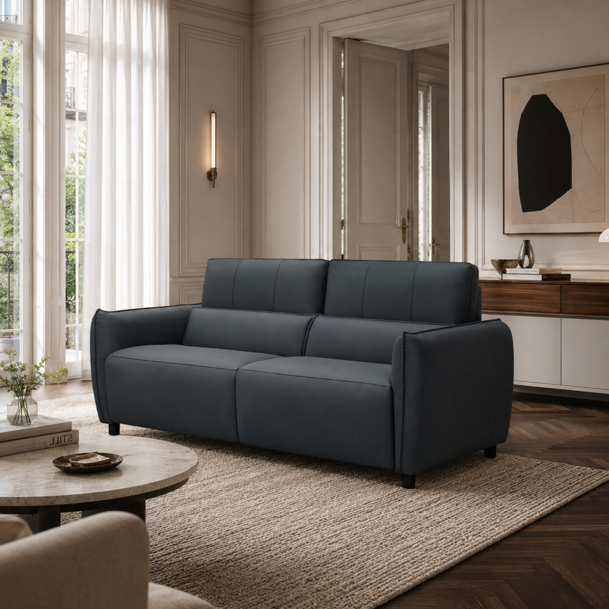 Klaussner Zeno Queen Sleeper Sofa with Foam Mattress-Comfort Design Furniture