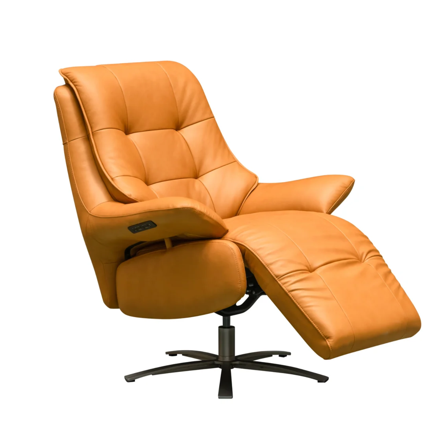 Klaussner Divano Swivel Power Recliner Lift Chair in Blue