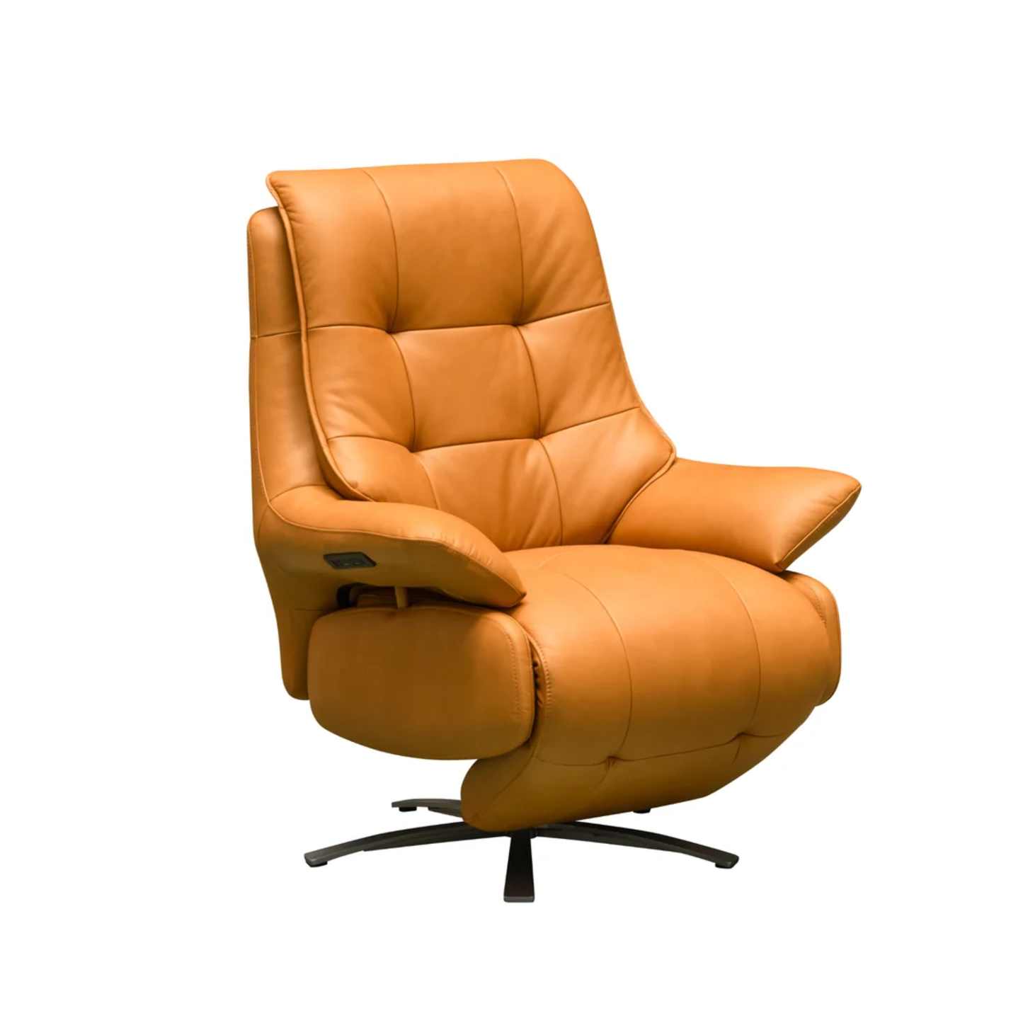 Klaussner Divano Swivel Power Recliner Lift Chair in Blue