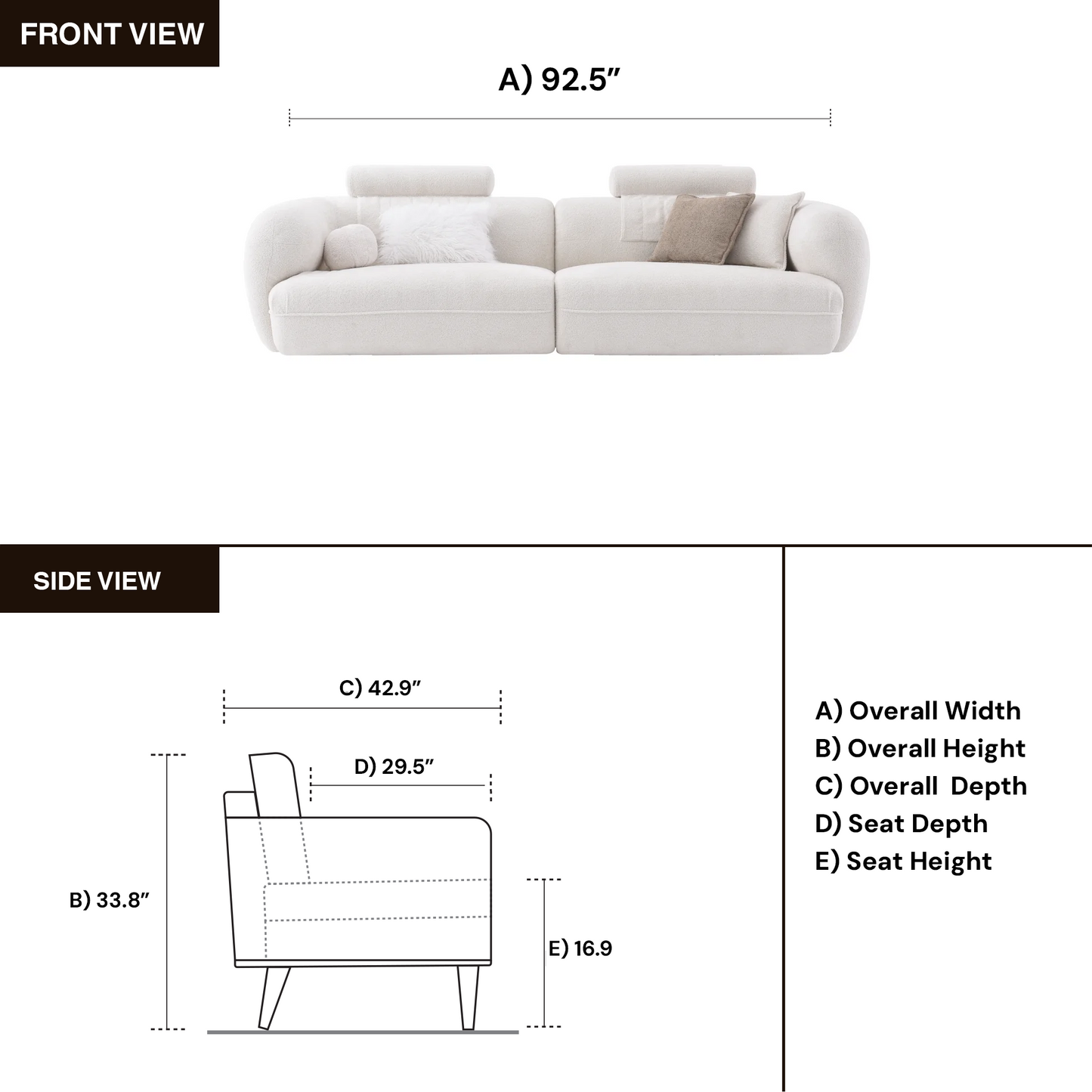 Klaussner Accordis Pery Fabric 3-Seater Sofa
