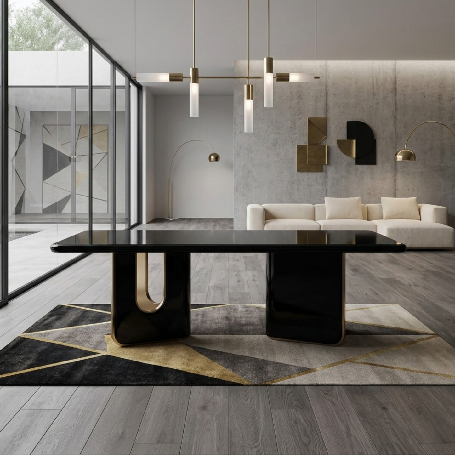 Klaussner Alessio Wooden Dining Table in Black