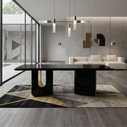 Klaussner Alessio Wooden Dining Table in Black