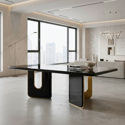 Klaussner Alessio Wooden Dining Table in Black