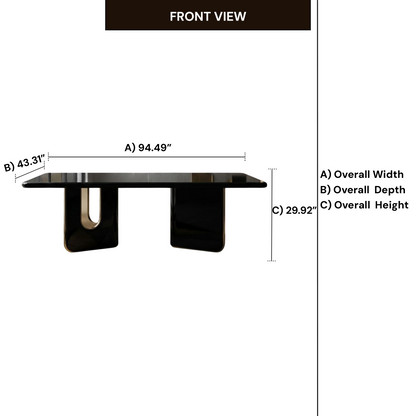 Klaussner Alessio Wooden Dining Table in Black
