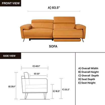 Klaussner Aura Leather Power Recliner Sofa and Loveseat
