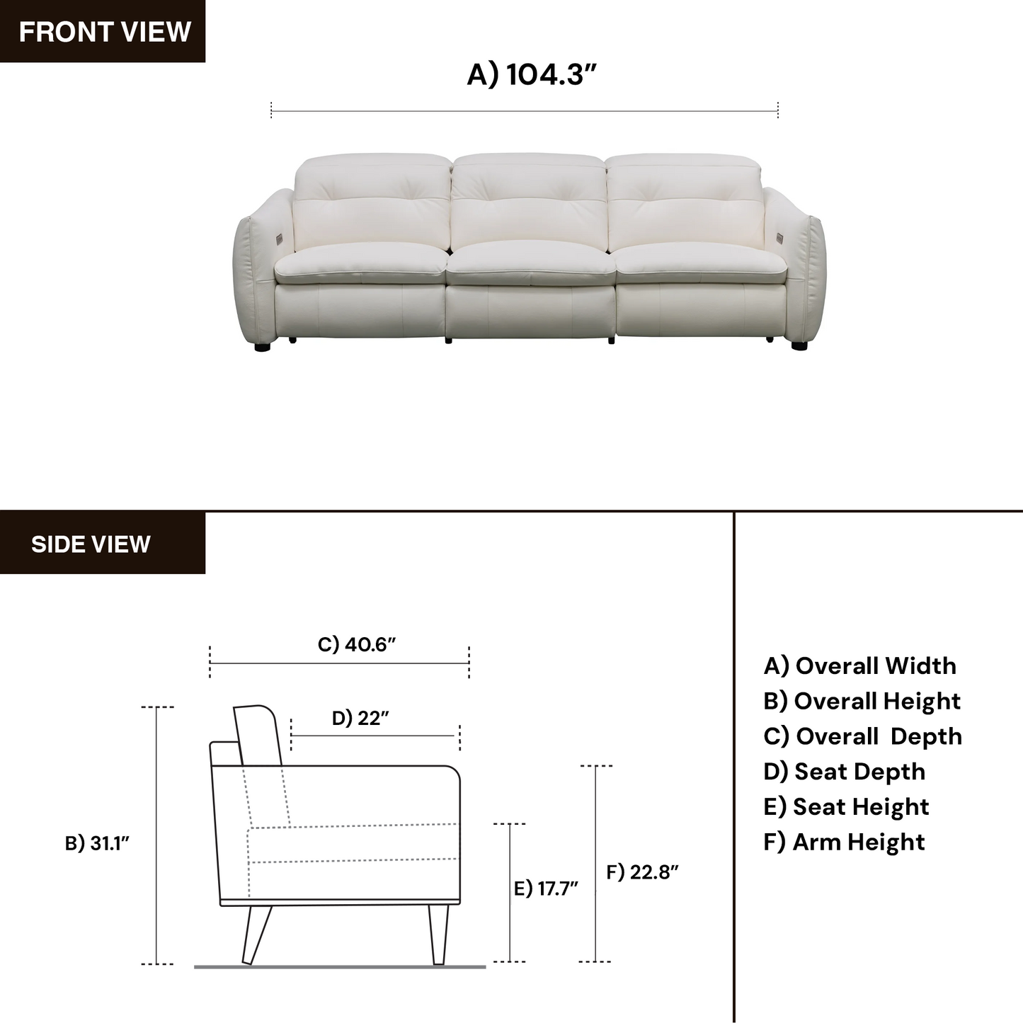 Klaussner Bravello Double Power Reclining Sofa