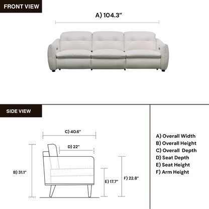 Klaussner Bravello Double Power Reclining Sofa
