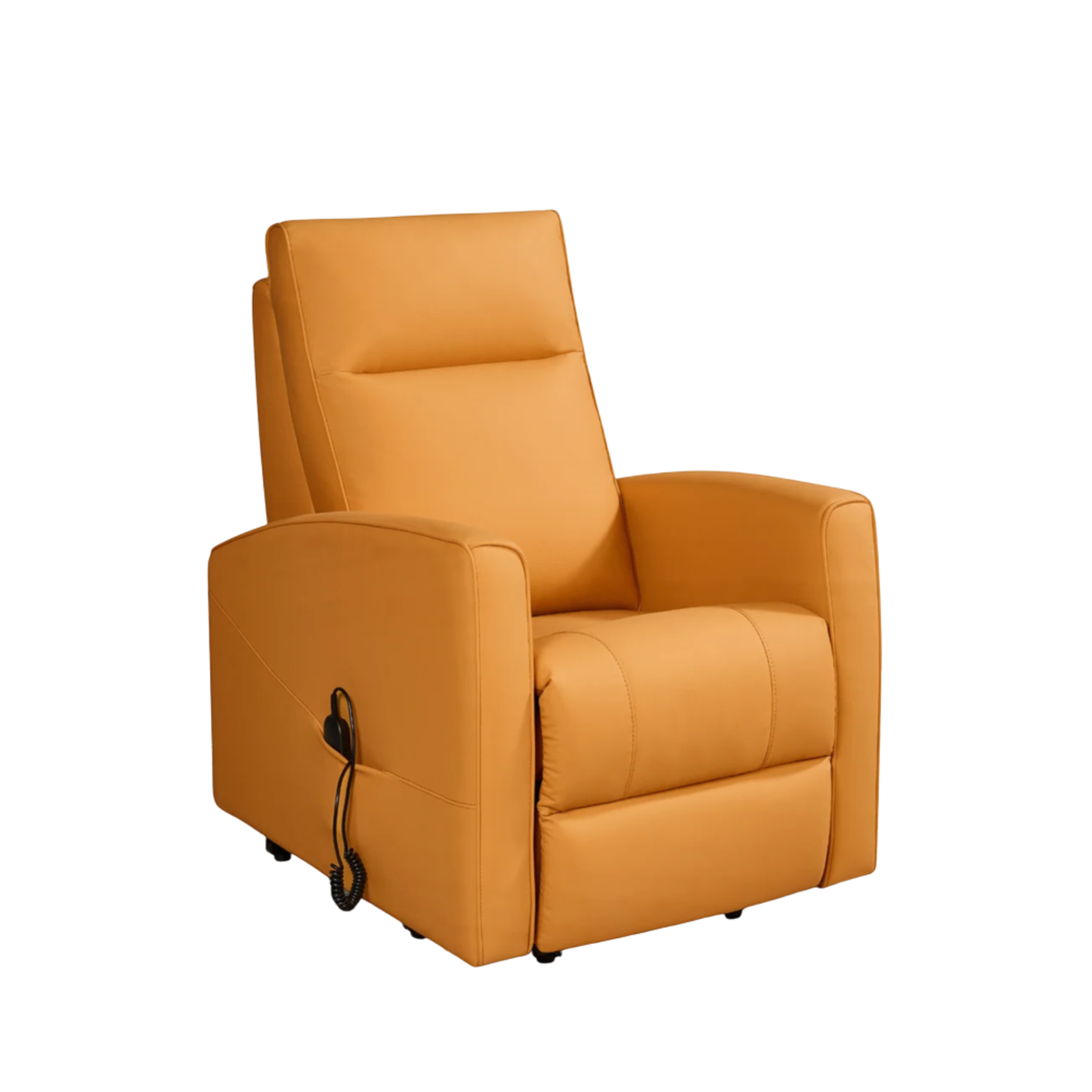 Klaussner Calessin Chestnut Orange Leather Recliner Lift Chair